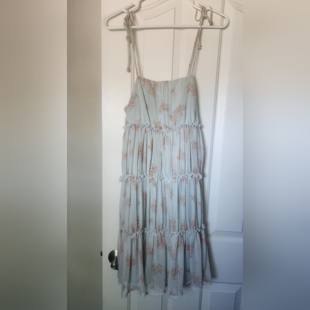 Floral tiered , flouncy dress